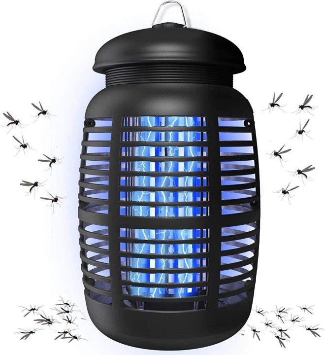 thumbnail interactive-video image 1 of GOOTOP Vintage Outdoor Bug Zapper – Electric Mosquito & Fly Trap Lamp, 90V, Black 1 of 3