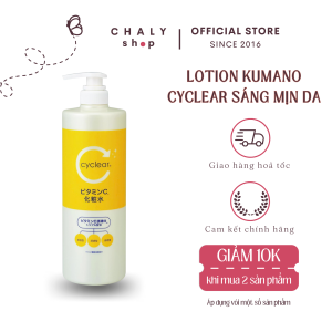 Lotion dưỡng sáng mịn da Kumano Cyclear Vitamin C Enzyme 500ml Nhật