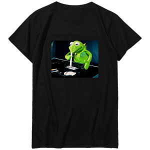 Frog Muppet Hipster Funny Narcos Gift Retro Women Men Cotton TShirt Men Clothing Summer Harajuku Hip-hop Streetwear Ropa Hombre