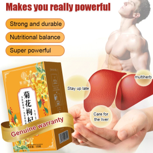 150g Chrysanthemum and Wolfberry Tea with Cassia Honeysuckle Wolfberry Tangerine Peel Licorice Herbal Blend for Natural Detoxification and Relaxation