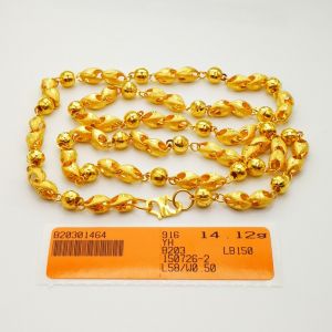 Yon Hing Rantai Leher Siput Biji Fashion 14.12g Emas 916