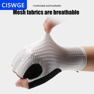 [COD] CISWGE Mùa hè thoáng khí nửa ngón tay đi xe đạp Găng tay siêu nhẹ xe đạp đường găng tay chống trượt Silicone Pad làm mát thiết bị thể thao