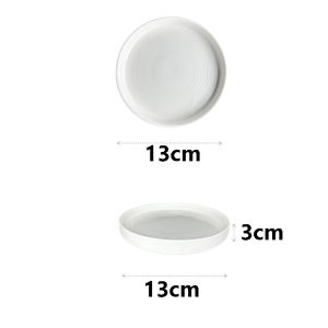 จานพาสต้าสำหรับอาหารเย็นที่เลือกโดยเชฟกะทะแบบเคลือบเส้นขอบนูนขอบกว้างถาดจานเครื่องใช้โต๊ะอาหารเซรามิค