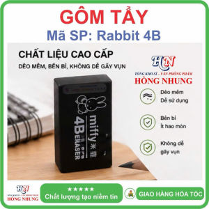 [BIG SALE] Lốc 30 Cục Gôm Tẩy siêu sạch Rabbit 4B - Màu đen dẻo dai bền bỉ ít bụi an toàn