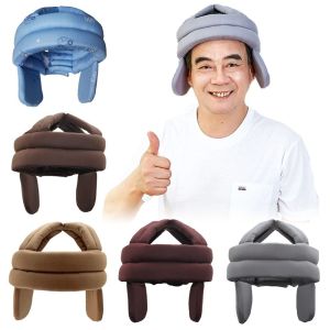 MUNCHX Thickened Elderly Anti-Fall Helmet Sponge Padded Breathable Cotton Anti-Fall Safety Hat Head Protection Gear Adjustable Elderly Protective Helmet Elderly Daily Wear