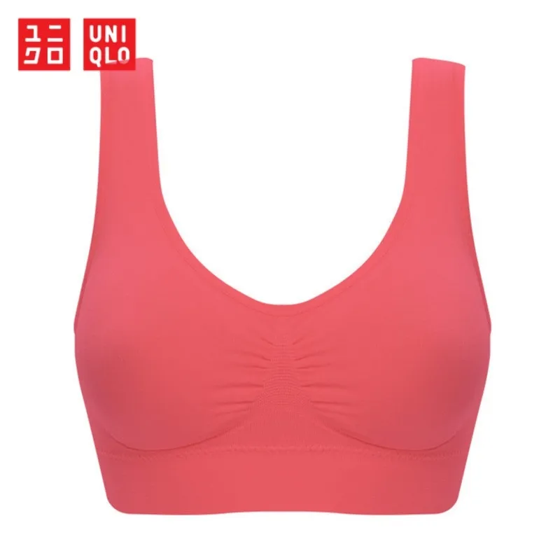 ۞ Uniqlo Single Layer Large Size Adjustable Push Up Sports Bra Without  Chest Pads Without Steel Ring Seamless Push Up Underwear