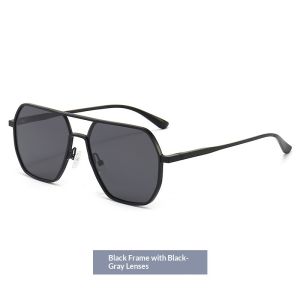 JJT Pilot Style Polarized Sunglasses for Men UV400 Protection Outdoor Riding Driving Fashion Sun Glasses