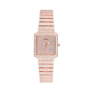 Teconi Jam Tangan Wanita Fashion Square All Diamond C014  - Anti Air Free Box Free Bubble