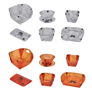 Nhỏ gọn ngoài trời ăn uống đồ dùng bát có thể xếp tấm cup chịu nhiệt nestings cho Hoang Dã chuyến đi