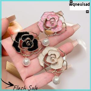 【WQ】 COD เข็มกลัดฝรั่งเศสประดับพลอยเทียมเรซินรูปชั้นสูง1ชิ้นเข็มกลัดคาเมลเลียสุดหรูสำหรับใส่ในงานเลี้ยงทุกวันอุปกรณ์เสริมเข็มกลัด