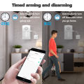 Tuya Wifi Intelligent PIR Motion Sensor Anti Thief Alarm, Timing, Anti pet interference, Voice Alarm, Burglar System Detector for Home, Corridor, Office, Bank. 