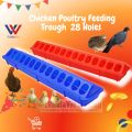 28 holes Flip-Top 50cm Plastic Chick feeder dove feeder pigeon feeder chicken feeder linear linear feeder for chicken. 