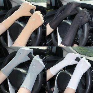 JUSTODO Women Thin Slip Resistant Sunscreen Gloves Driving Gloves Etiquette Gloves Anti UV