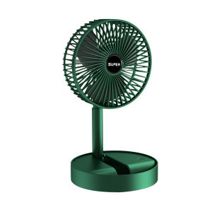 Foldable Mini Fan Portable Desktop Kipas Telescopic Fan USB Rechargeable 3 Gear Strong Wind Stand Floor Fan Low Noise Summer Office Household Fan