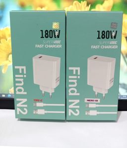 Charger HP OPP FIND N2  180W Super VOOC Fast Charger Support Fast Charging