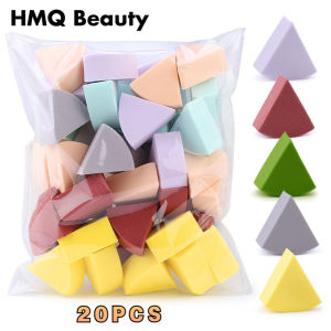 20 Pcs Triangle Makeup Blender 7 Colors Liquid Foundation Powder Wet and Dry Makeup Sponge