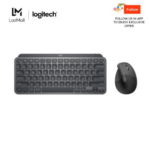 Logitech MX Keys Mini Wireless Illuminated Keyboard + Logitech Lift Vertical Ergonomic Mouse