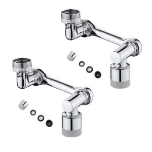 2set Universals Rotation Extenders 1080 Degree Rotating Water Faucet For Sink Basins Washing Brushing Easy Installation