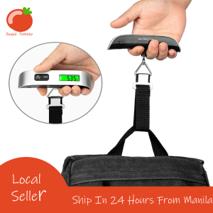 1 PCS 50kg/110lb Portable Travel Electronic Digital Luggage Scale Weighing Hanging Steelyard Hook Scale Hand Pull Hanging Scale