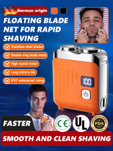 Portable Rotary Dual-ring Electric Shaver Digital Display Shaver For Men Type-C Fast Charging Portable Mini Shaver