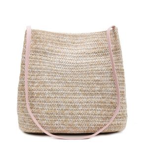 PRETEN New Summer Boho Ladies Ladies Woven Bags Women Straw Shopping Bags Knitted Straw Satchel Bucket Handbag Crossbody Tote Bags