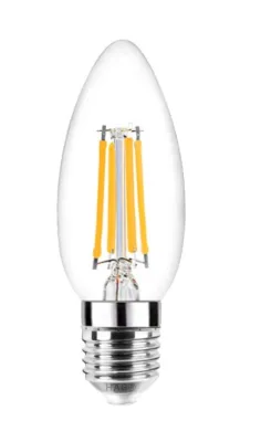 E14/E27 4W C35/G45 Clear Glass Cover Decoration LED Edison Filament Candle/PingPong Lamp Bulb Warmlight(Kuning)Daylight(Putih)