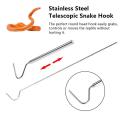 Snake Tongs Retractable Snake Handling Tools Snake Catcher Trap Length 6.30-26.78in Round Head Hook Without Hurting It for Moving Catching Snakes elegance. 