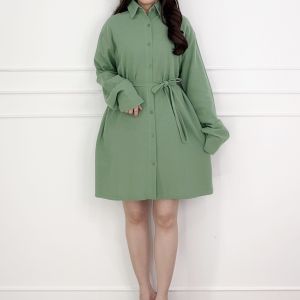 SV 6399 - Levion Mini Dress | Silvervogue | Gaun Katun Linen Mini Pakaian Wanita