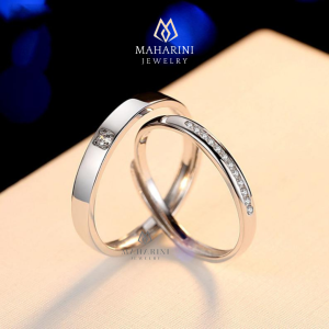 Cincin Nikah Pasangan Tunangan Lamaran Couple Perak Palladium Platinum Emas MH116