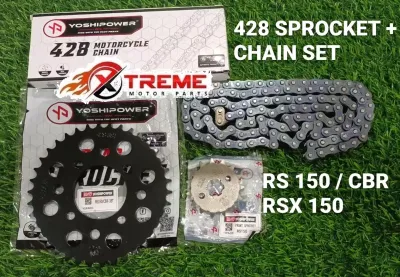 RS150 RS150R RSX150 CBR 428 YOSHIPOWER RACING CHAIN SPROCKET RANTAI SET