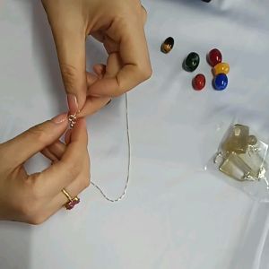 Dây chuyền bạc 925 dùng xâu mặt đá siêu bé vĩnh viễn bảo hành