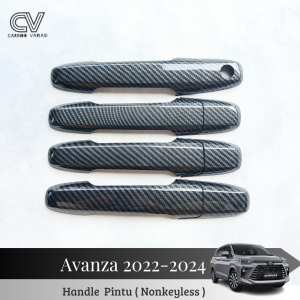 Cover Handle Pintu Mobil Toyota Avanza 2022 - 2024 Carbon