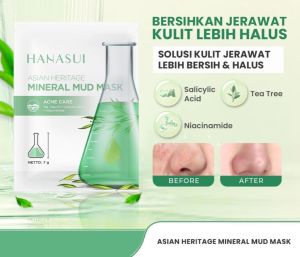 Hanasui Mineral Mud Mask - Masker Clay Mud Mask Mencerahkan Pori-pori & Jerawat