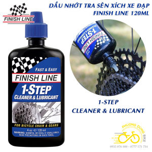 Dầu nhớt tra sên xích líp xe đạp Finish Line 1 step Cleaner & Lubricant 120ml - Chính Hãng