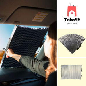 Sun Shield Gorden Tirai Tarik Kaca Jendela Mobil Car Window Sunshade Aksess Kaca Dashboard Mobil L2DEPAN JENDELA - HMB980