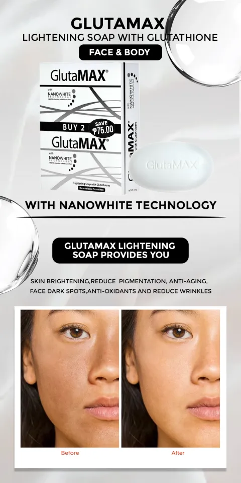 glutamax lightening soap with glutathione product info and reviews GlutaMAX Lightening Soap with Glutathione 135g main image 1