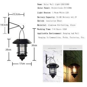 JeeYee  Solar wall lamp outdoor waterproof garden decorative lamp lighting lamp gate courtyard lamp