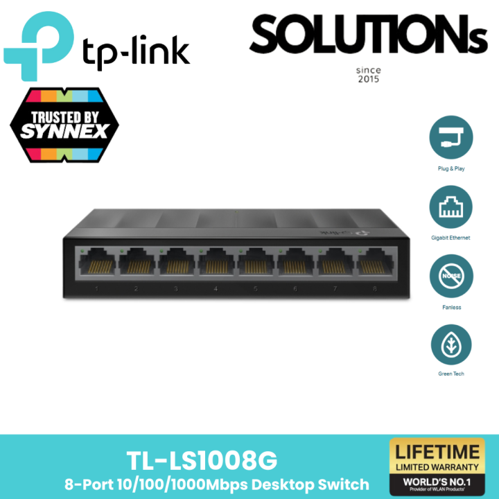 TP-Link ⚡️สวิตซ์ฮับ⚡️SWITCH HUB สวิตซ์ฮับ LS1008G (8 Port Gigabit 10 ...