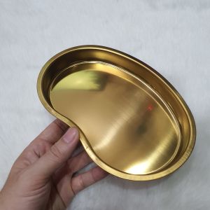 Siêu phẩm khay hạt đậu mạ màu vàng sang trọng chuyên dùng đựng dụng cụ phun xăm spa thẩm mỹ