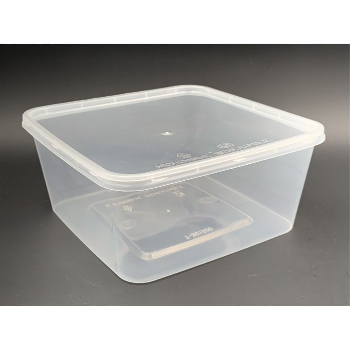 SQ 1500 Square Disposable Plastic Food Container [ 50sets± ] TAGE TSQ ...