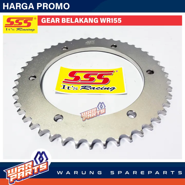 SSS GEAR GIR BELAKANG WR155 UKURAN 428-45T 47T 48T 49T 50T 51T 52T 54T ...