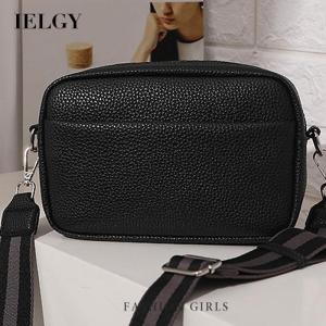 IELGY Túi Messenger Pu Màu Trơn Phong Cách Hàn Quốc Dễ Phối Cho Nữ