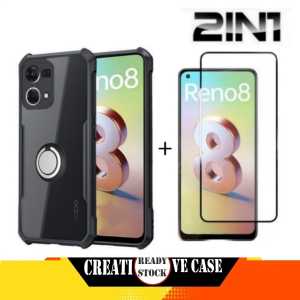 PROMO PAKET 2 INC 1 OPPO A98 4G / OPPO A98 5G 2023 / OPPO A58 4G / CASE OPPO A78 4G / OPPO RENO 8 4G Ultra Slim Shockproof Transparent Premium Softcase Anti Fall CINCIN RINKG