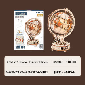 Wooden Globe Lamp 3D Puzzle Games For Birthday Gift For Kids Adults For Home Decor Building Blocks Children And