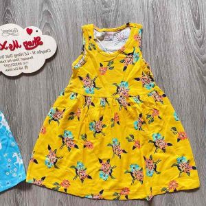 Váy thun hè cotton sát nách VNXK bé gái
