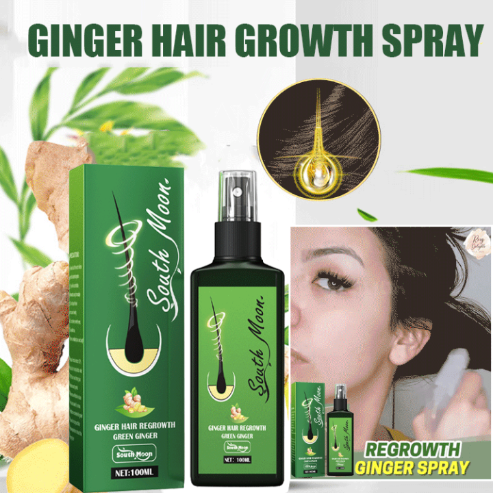 Ginger Hair Growth Spray Anti-Hair Loss Hair Regrowth Serum Prevent ...