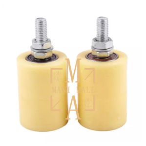 2PCS 50x100mm Sliding Gate Top/Upper Guide PP+Steel Flat Roller with ball bearings