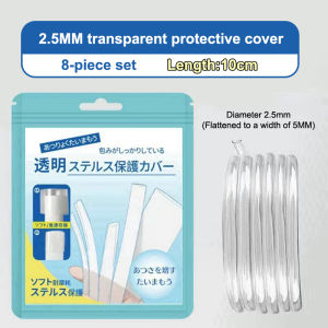 💕 Store opening 💕 4 8PCS 2.5mmx10cm Chain Anti-drop Transparent Protective Cover Bead Chain Anti-lost Cover DIY Accessories