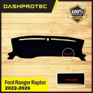 DashProtec™ Dash Cover for Ford Ranger Wild track Raptor 2022-2026 | NonSlip 3 Layer Materials with Heat Insulation