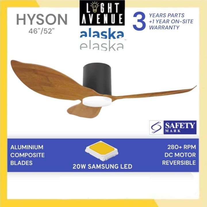 ALASKA Hyson Hugger Ceiling Fan With 20 Watt Samsung LED And Remote ...